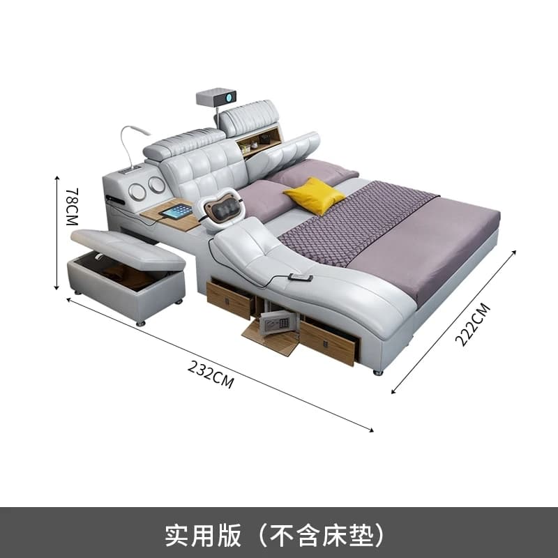 Chambre principale lit cadres européens tête De lit De luxe lit multifonctionnel dormir Meubles De C