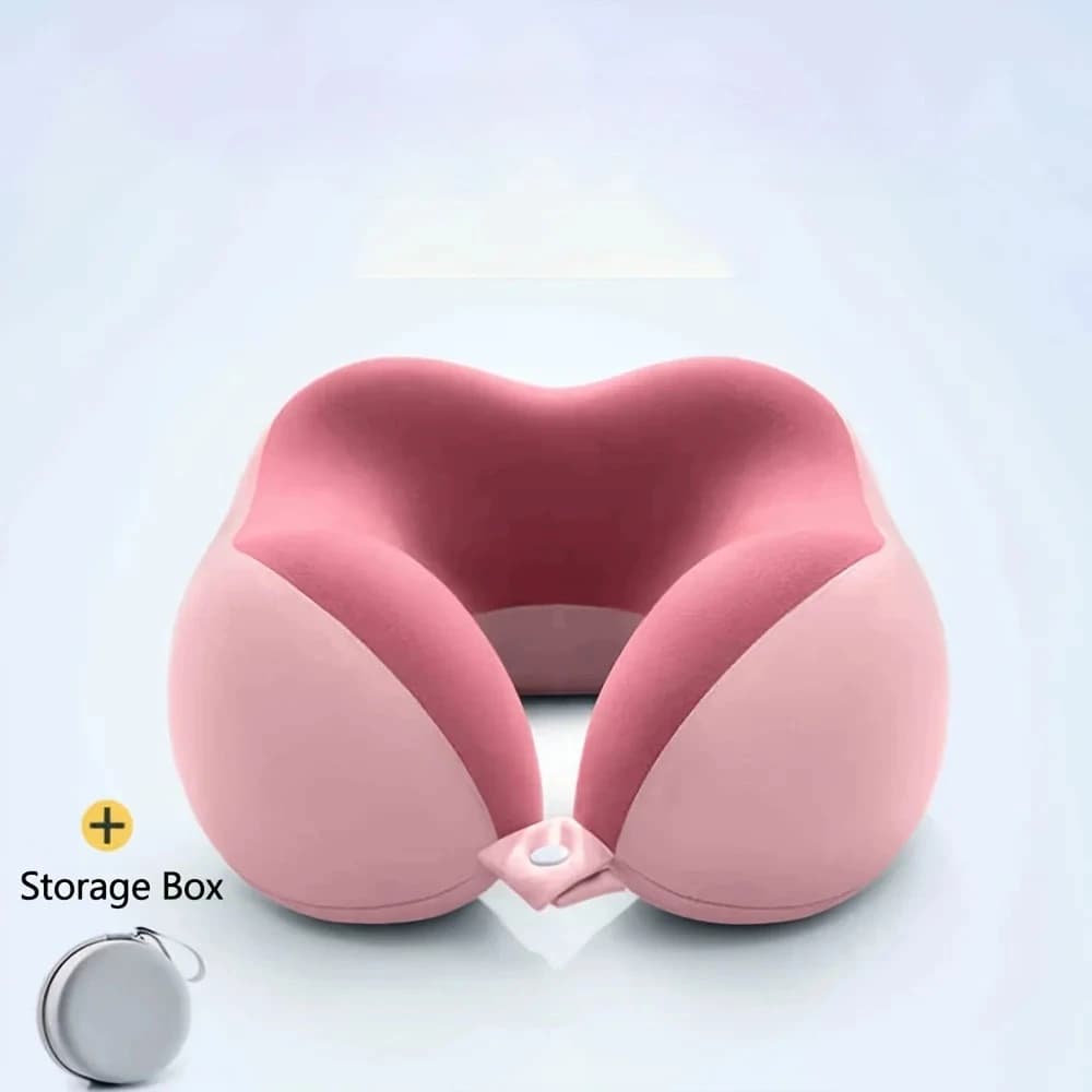 Oreiller de voyage confortable en forme de U avec sac de rangement – Idéal pour les voyages, la sies