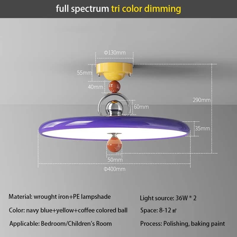 LED Bauhaus plafonnier Simple Style crème personnalité créative chambre principale étude balcon gour