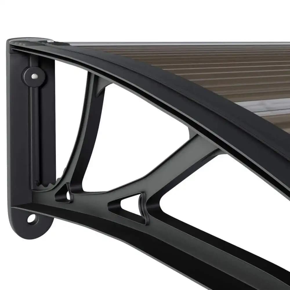 Auvent de porte en polycarbonate robuste, abri solaire extérieur, protection contre la pluie, toit r