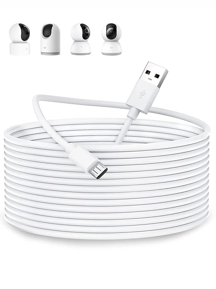 Câble d'extension micro USB 3 ~ 13 m pour Xiaomi MI 360 ° Caméra de sécurité domestique 2K Pro, MI