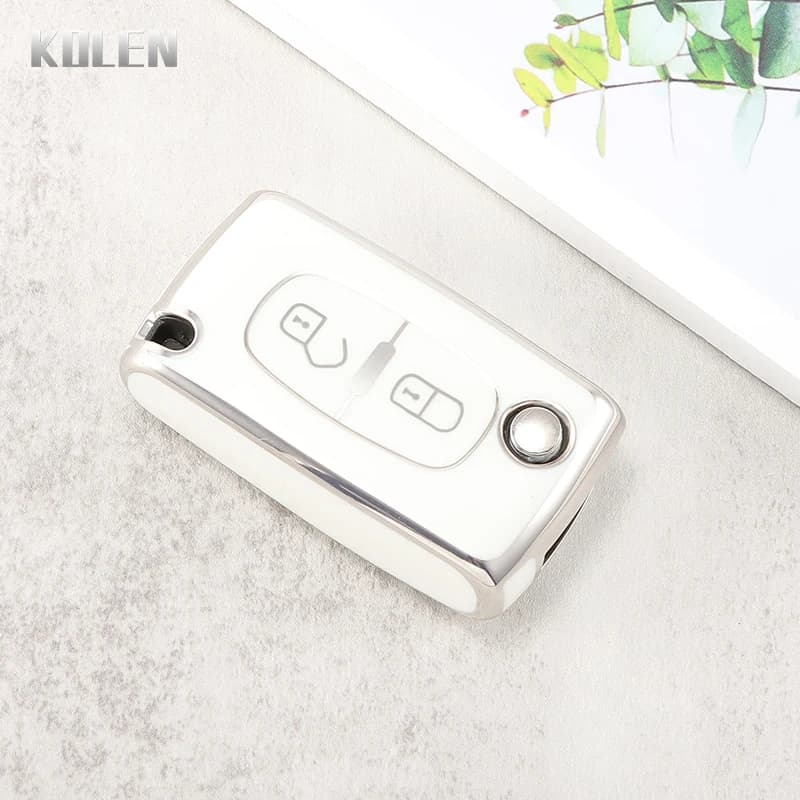 Juste de clé de voiture en TPU pour cristaux, étui à rabat pour KIT RCZ, C2, C3, C4, C5, DS3, DS4, P