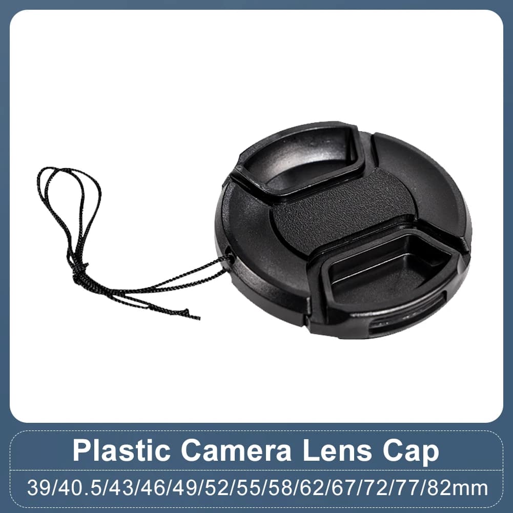 Capuchon d'objectif d'appareil photo 39mm 40.5mm 43mm 46mm 49mm 52mm 55mm 58mm 62mm 67mm 72mm 77mm 8