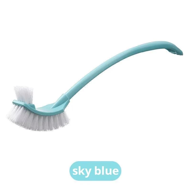 Brosse de toilette à double tête, manche long, pour le nettoyage de la salle de bain