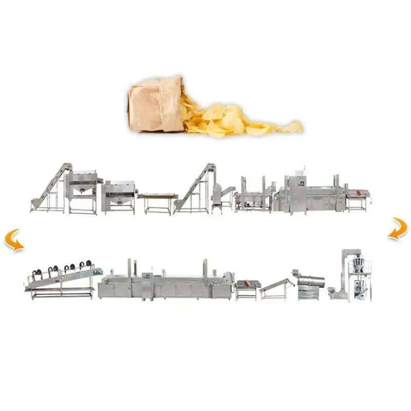 Ligne de production de chips de pommes de terre entièrement automatique / Machine industrielle de fa