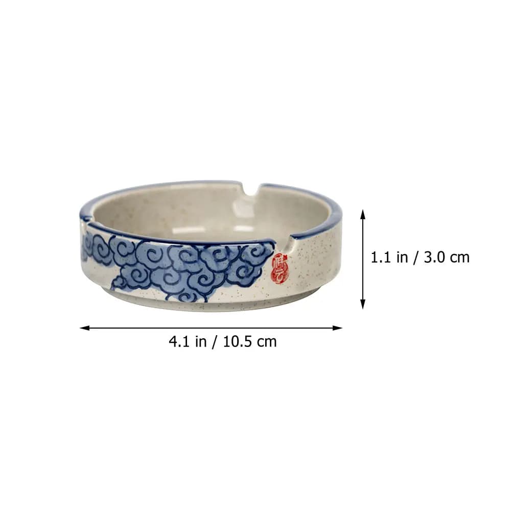 Cendrier de Style japonais en céramique sous glaçure, poterie de Table peinte à la main, fournitures