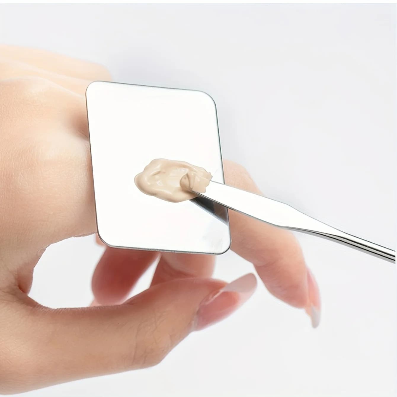 Palette de mélange de maquillage, Palette de spatule de maquillage KissDate avec spatule de fond de
