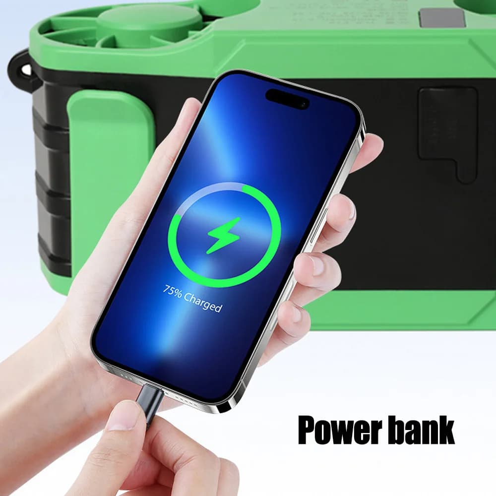 30000mAh ventilateur de taille Portable fort débit d'air Daul 7 vitesses 11000 tr/min ventilateur à