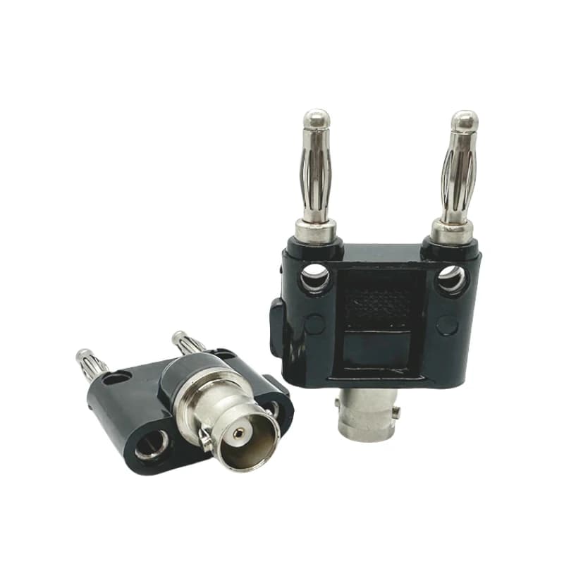 Répartiteur BNC femelle vers 2x4mm, prise banane mâle, poste de liaison pour caméra de moniteur de v