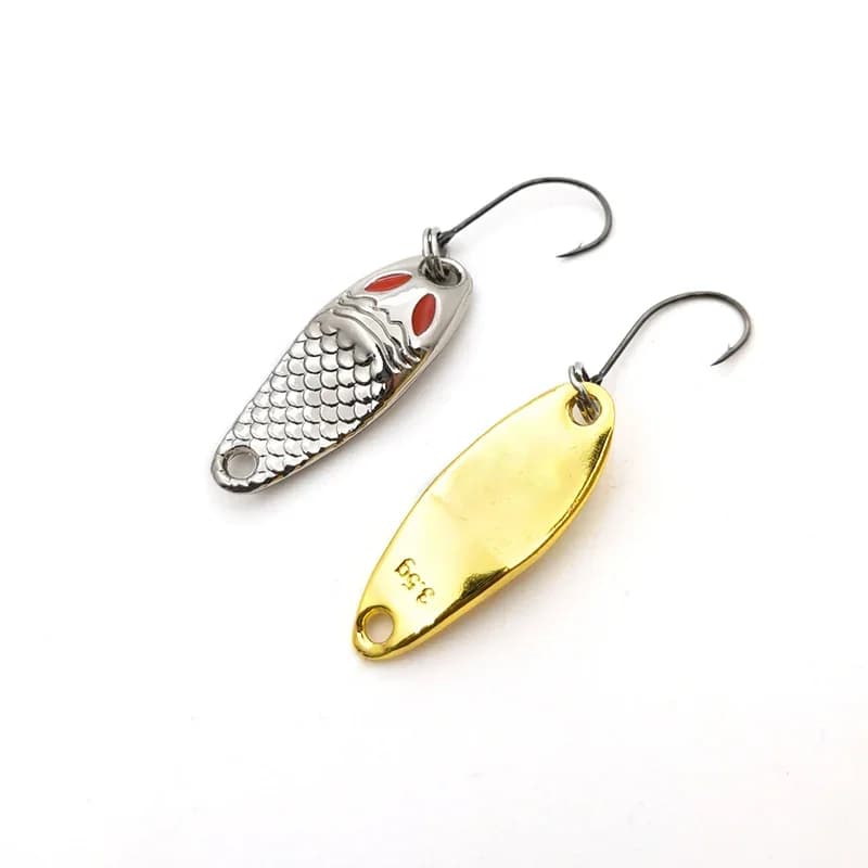 Nouveau Mini leurre de pêche 1g2g3.5g cuillère leurres métalliques Spinnerbait vairon petit poisson