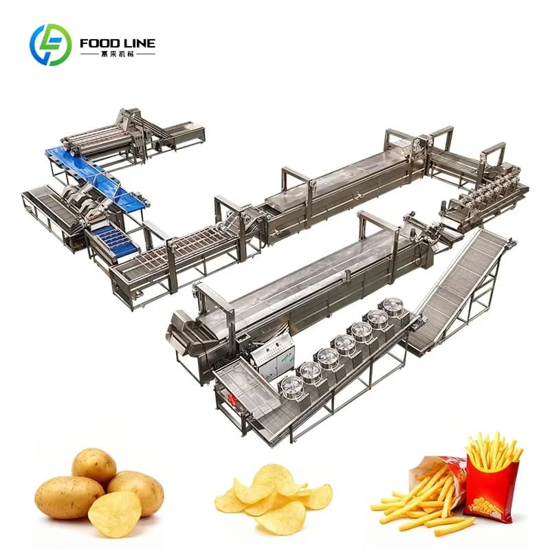 Machine à faire des frites françaises de petite taille, ligne de production semi-automatique de frit