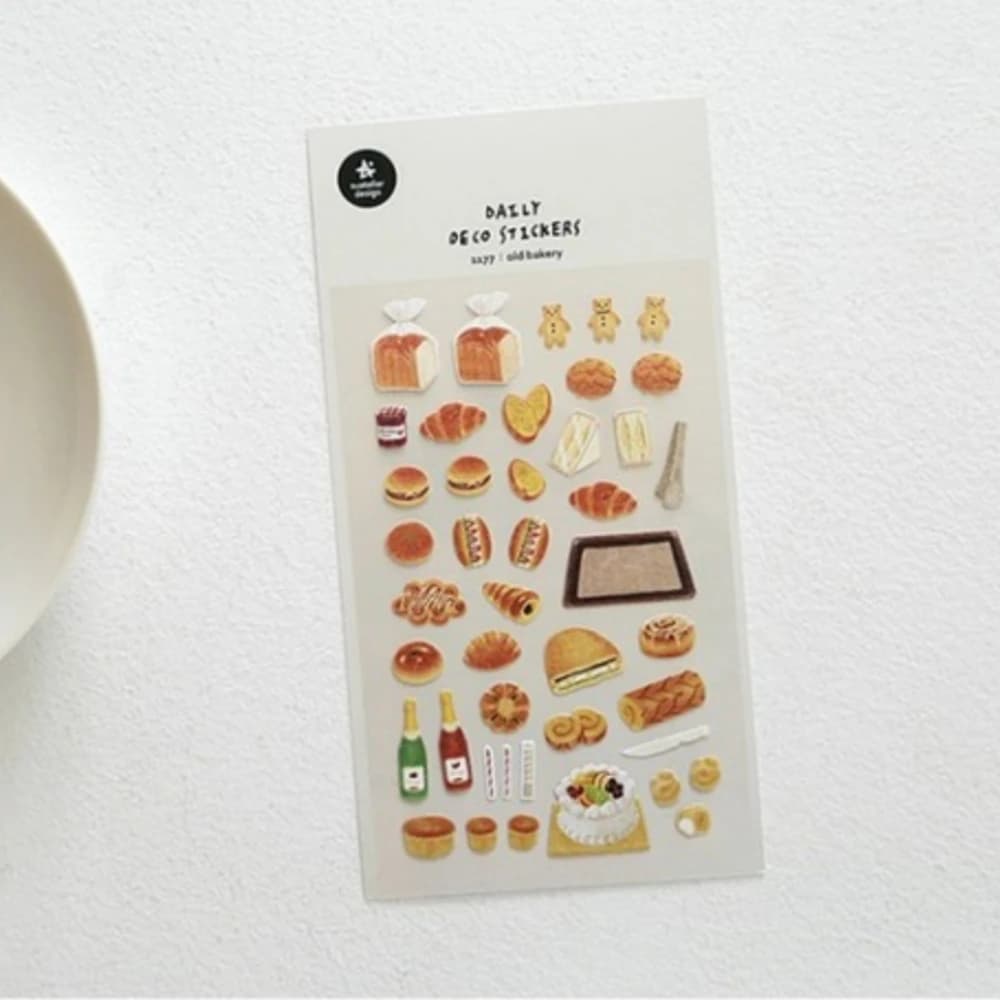 Autocollants en papier de boulangerie coréenne importée Suatelier, pour scrapbooking, journal DIY, p