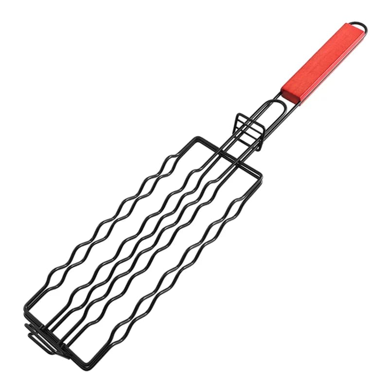 BBQ Hot Dog Grill Saucisse Cuit Panier Poisson Grillé Clip Antiadhésif Jambon Saucisse Hotdog Barbec