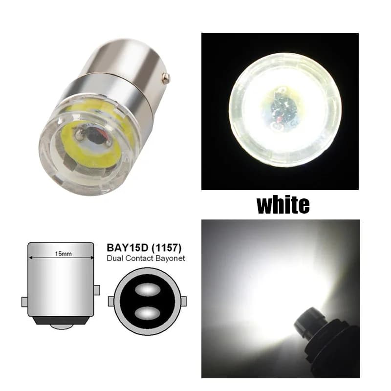 Lampe LED P21W 1156 anneau COB, lumière de voiture BA15s 1157 P21/5W, ampoule Bay15D, DRL blanc auto