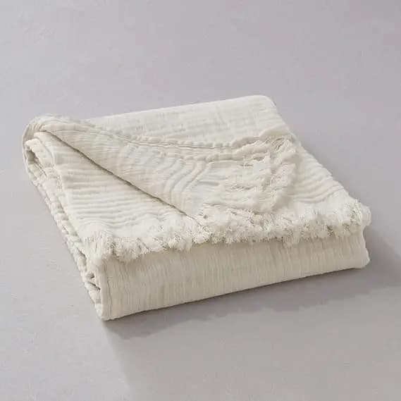 Couverture de canapé LY-Hot Home, décoration de canapé-lit avec 100% lin pur, couverture douce en li