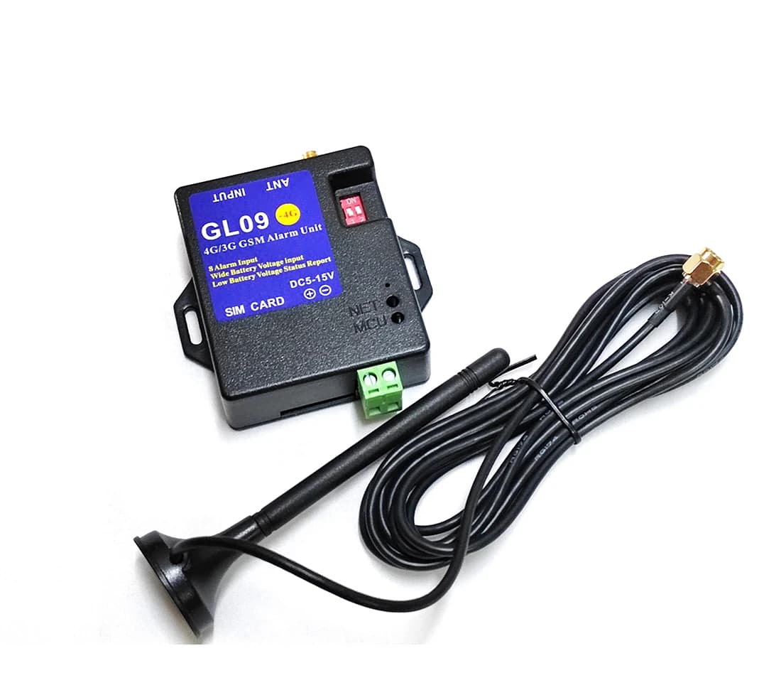 Système d'alarme GSM 2G 3G 4G GL09 8 canaux, unité d'alarme intelligente alimentée par batterie, séc