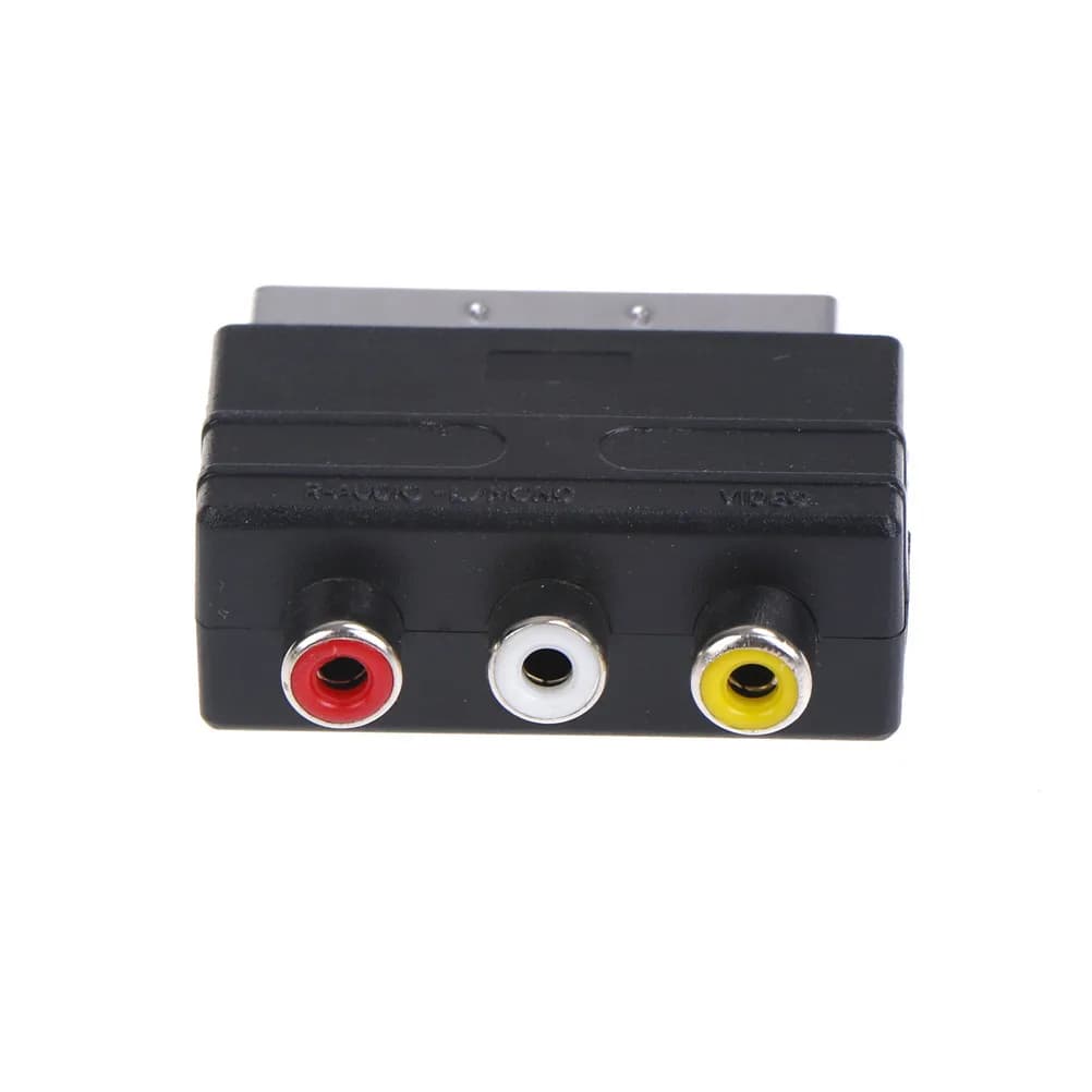 Adaptateur péritel vers 3 RCA S-Vidéo pour Enregistreur Vidéo DVD, TV, Projecteur de Télévision Comp