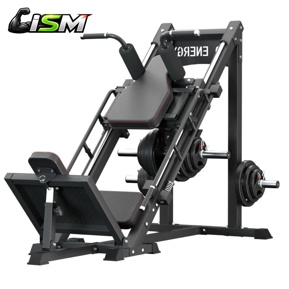 Machine 3-en-1 Leg Press Hack Squat avec système de poulie ultra-silencieux, réglable, pour entraîne
