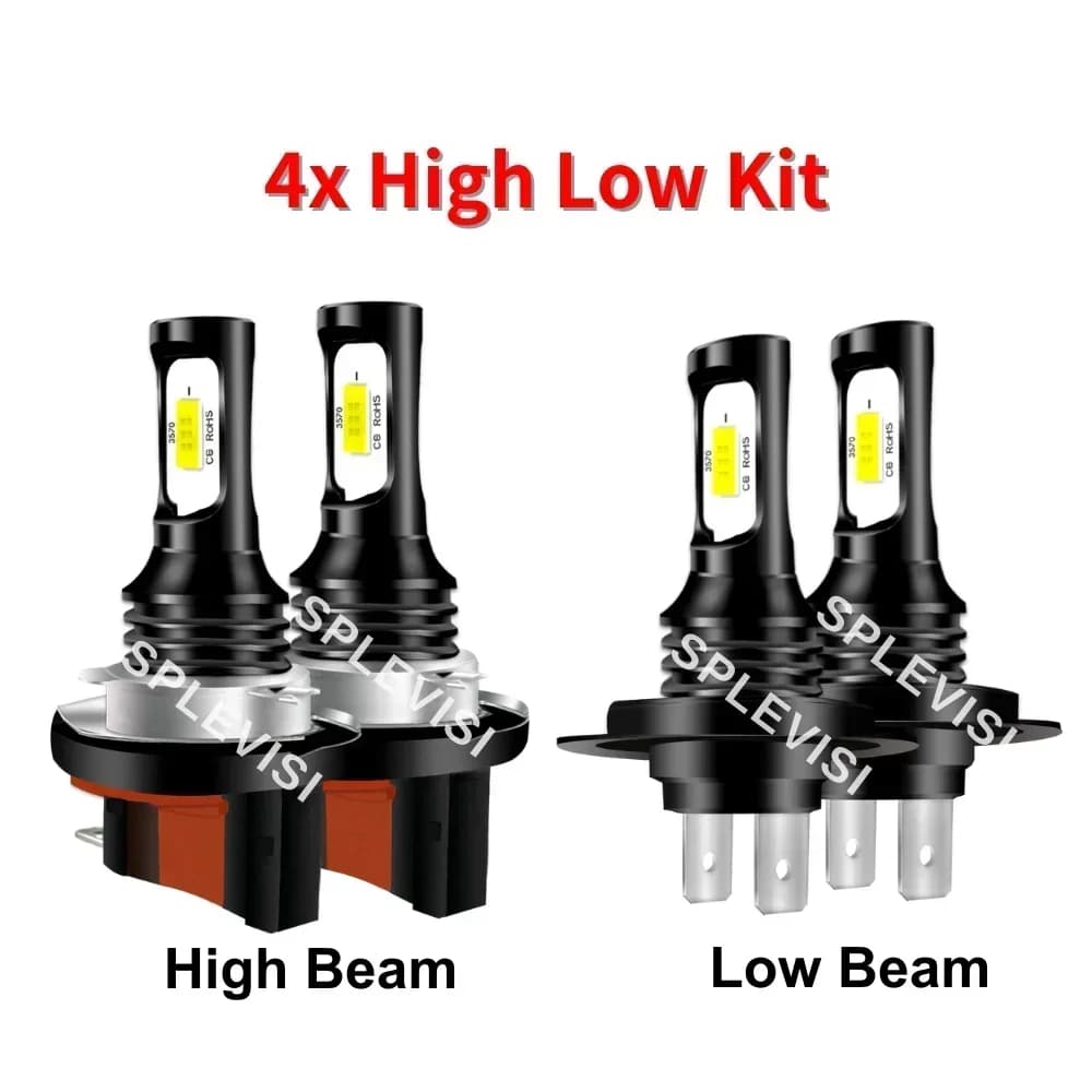4x H15 H7 LED Hi Beam/DRL Light Low Beam 6000K Température de couleur 12v Pour Fiat Tipo 2016-2024 2