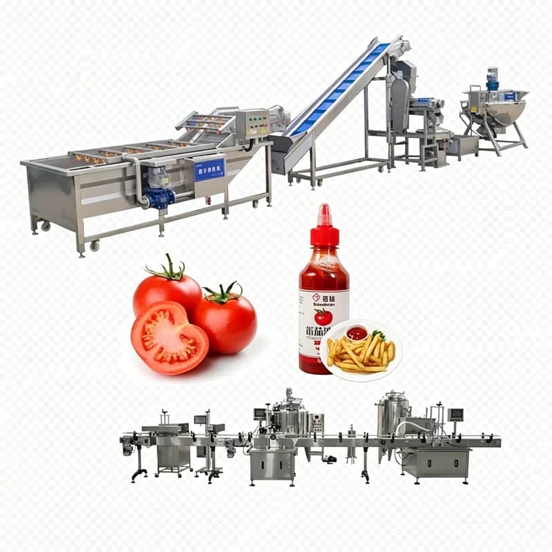 Machine à purée de tomates, ligne de production de sauce tomate, équipement automatique de fabricati
