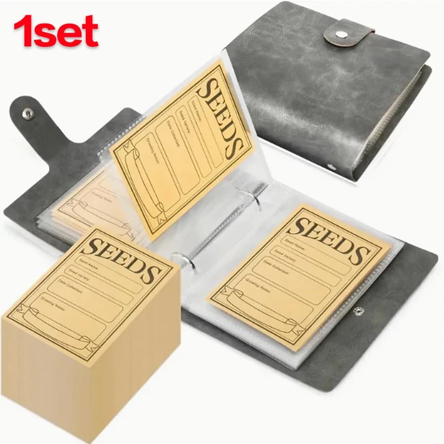 1 ensemble de rangement et d'organisation de graines de jardin, 50 enveloppes de graines auto-scella