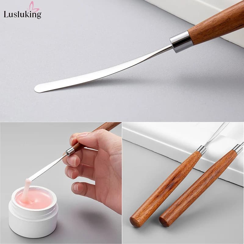 Stylo de sculpture d'ongles en bois de santal à double tête, brosse multi-usage 3D, vernis Gel pour
