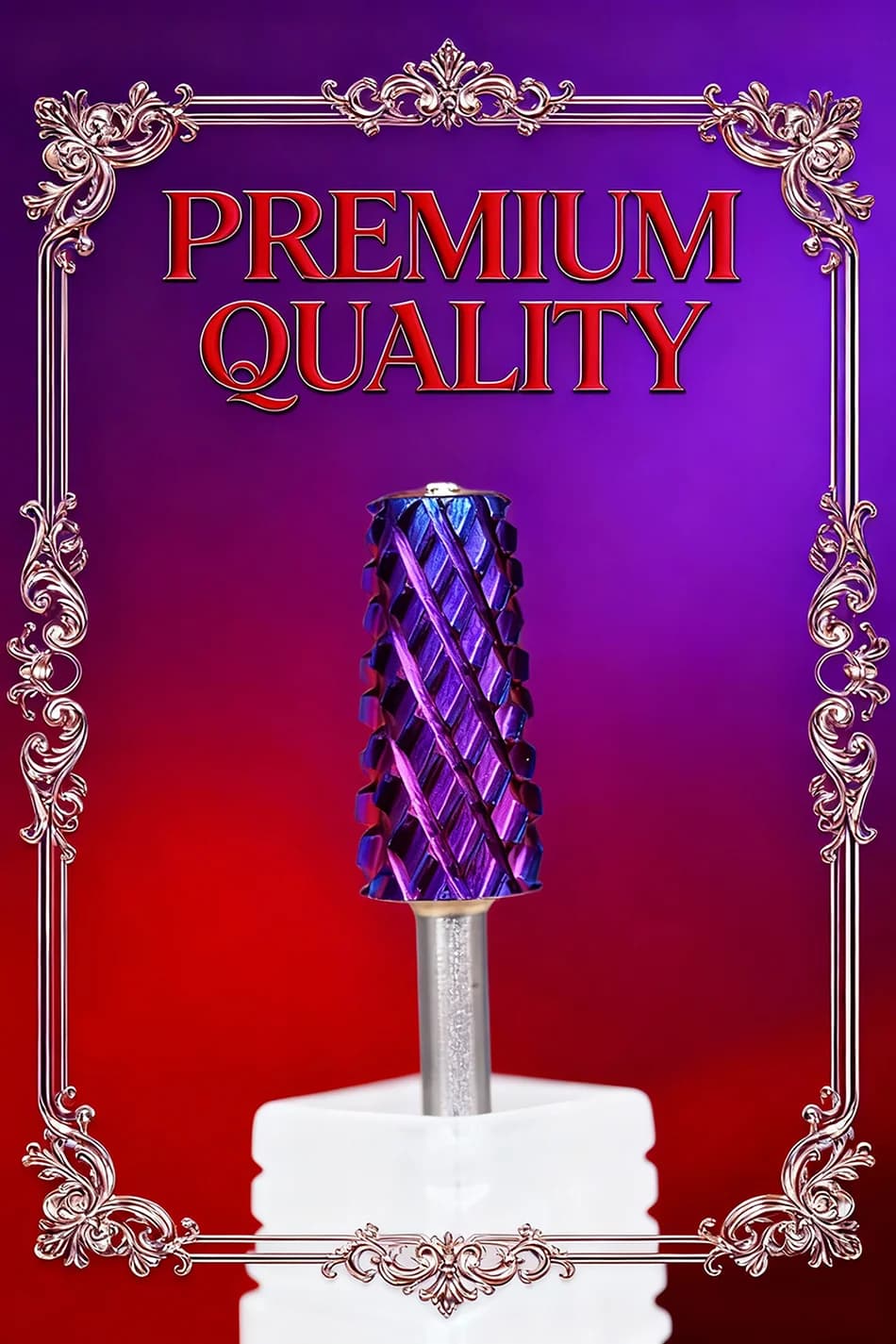 RolinStar 6.6 sécurité grand diamant cristal trapèze cônico baril violet acier carbure fraise foret