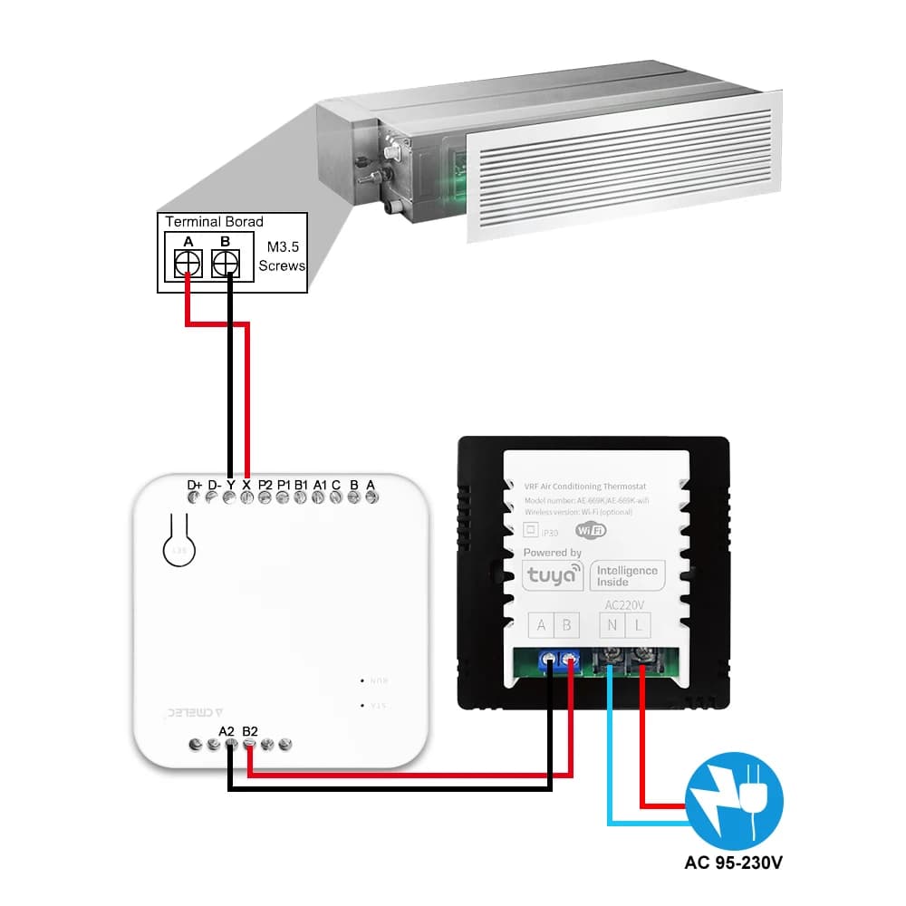 Pour Toshiba Wifi Tuya VRF Thermostat climatisation centrale panneau de commande panneau VRV Tuya Th