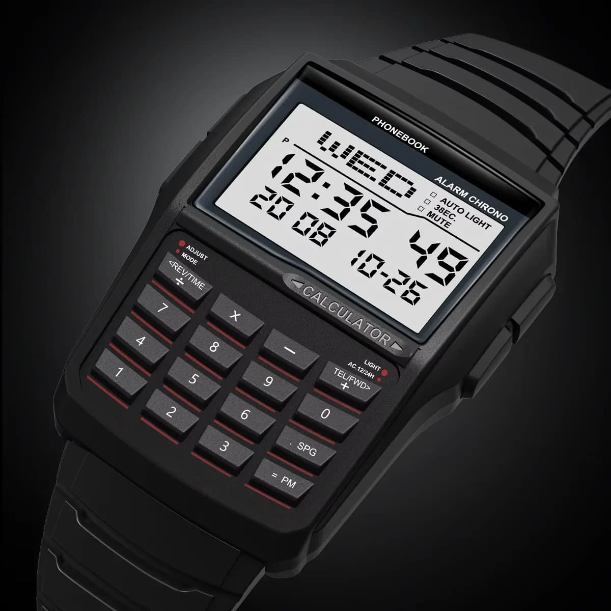 Montre Calculatrice Multifonctionnelle Homme 2026 – Montre Électronique LED de Luxe Tendance, Style