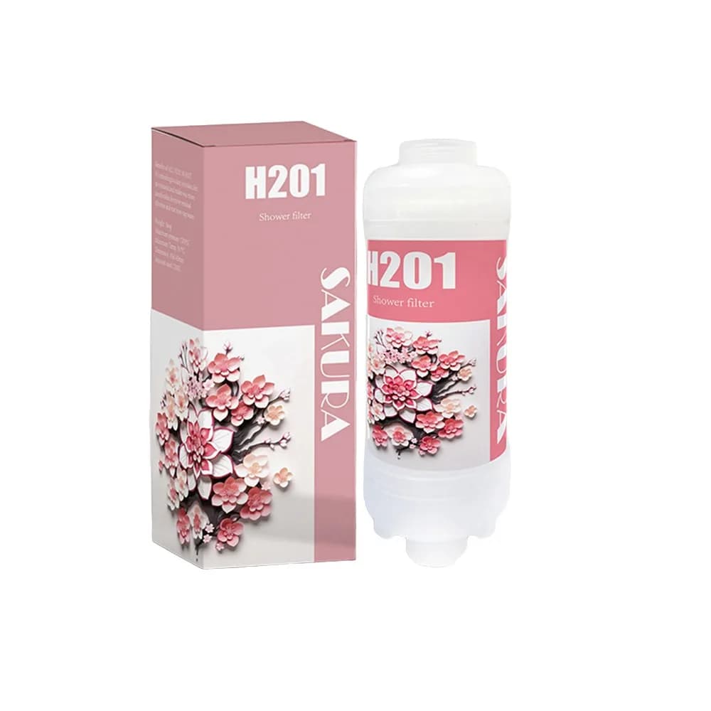 Pommeau de douche Rose, filtre à eau, déclloration mélangée avec douche à la vitamine C, filtre Anti