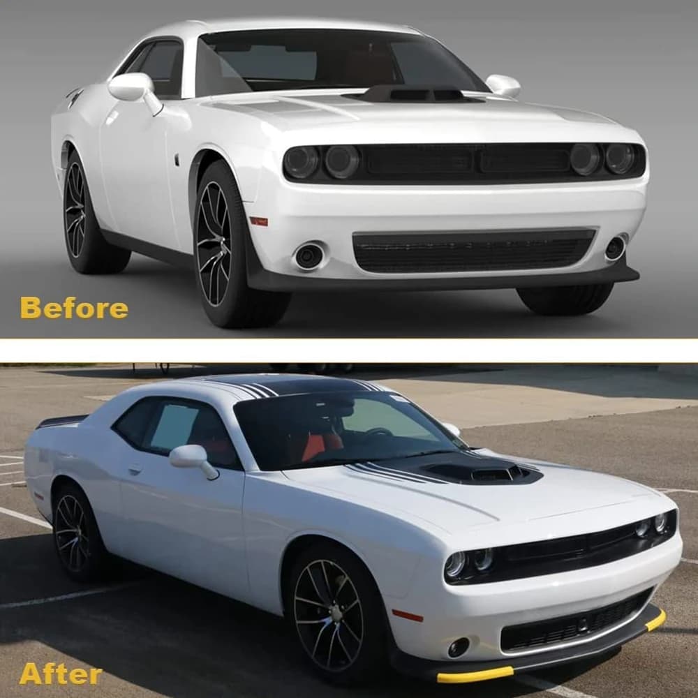 1 paire pour Dodge Challenger R/T Scat Pack 2019 – 2021, pièces automobiles, séparateur de lèvre de