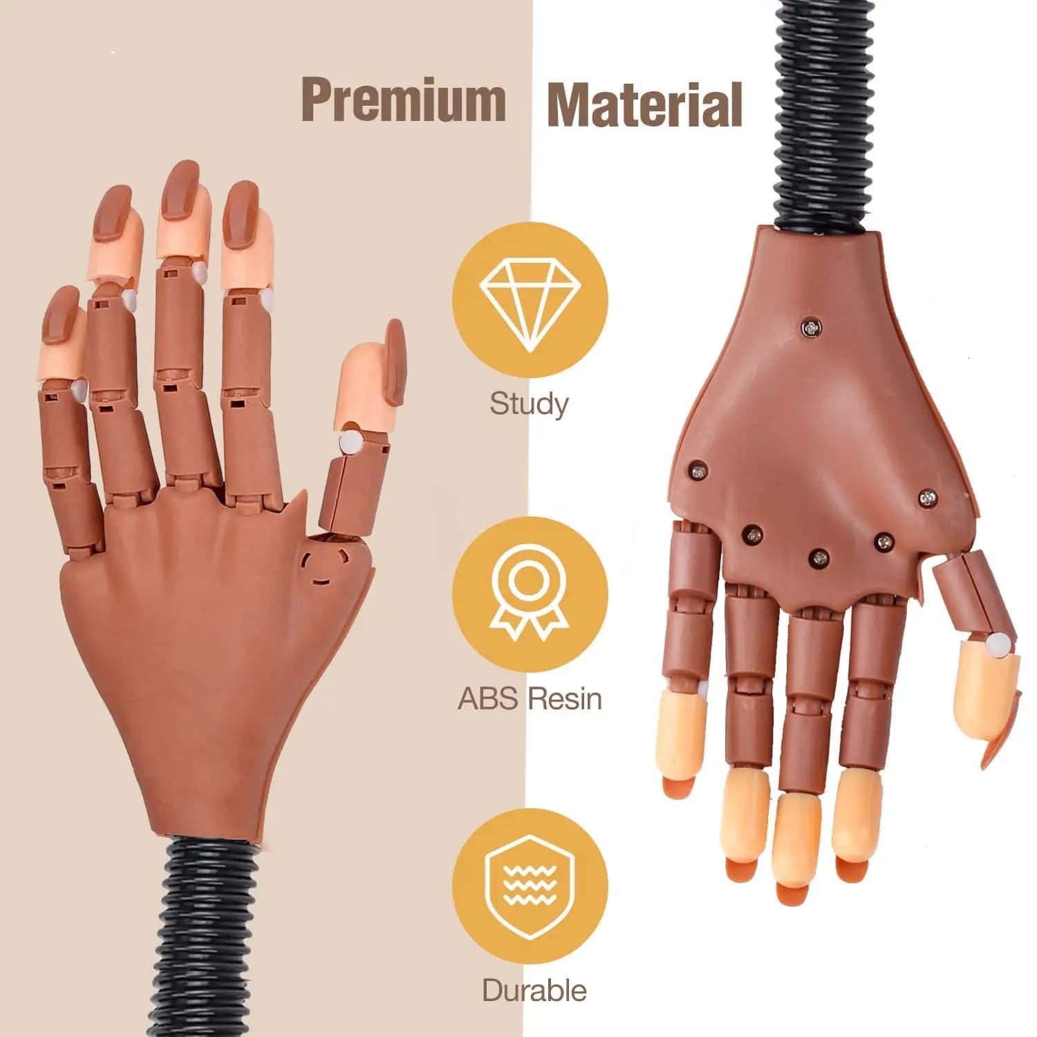Main d'entraînement pour ongles en acrylique, réglable et Flexible, entraînement des mains, main de