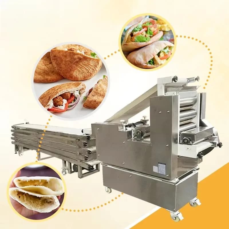 Machine à pain arabe/pita personnalisée, ligne de production de pain pita, machine à faire du pain p