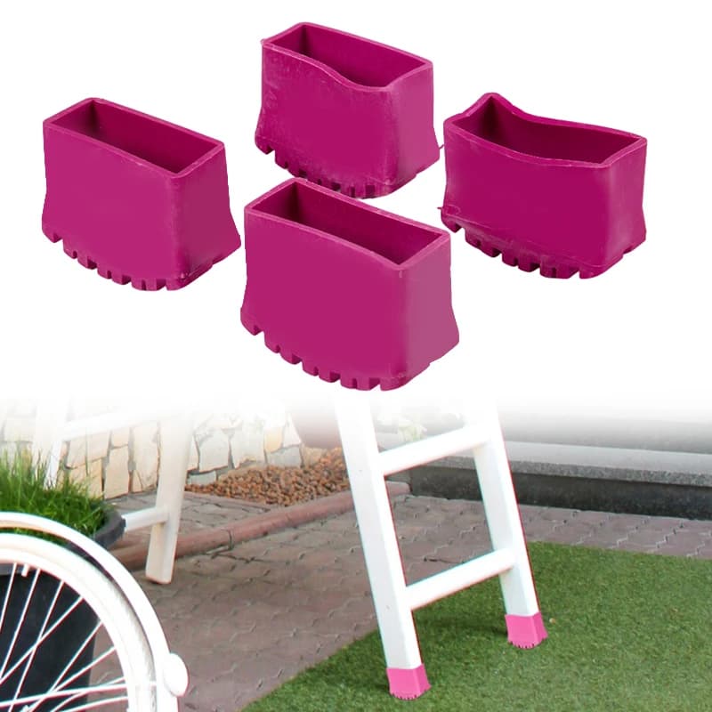 Couvre-pieds d'échelle pliants coordonnants, coussinets en caoutchouc, 1 pièce