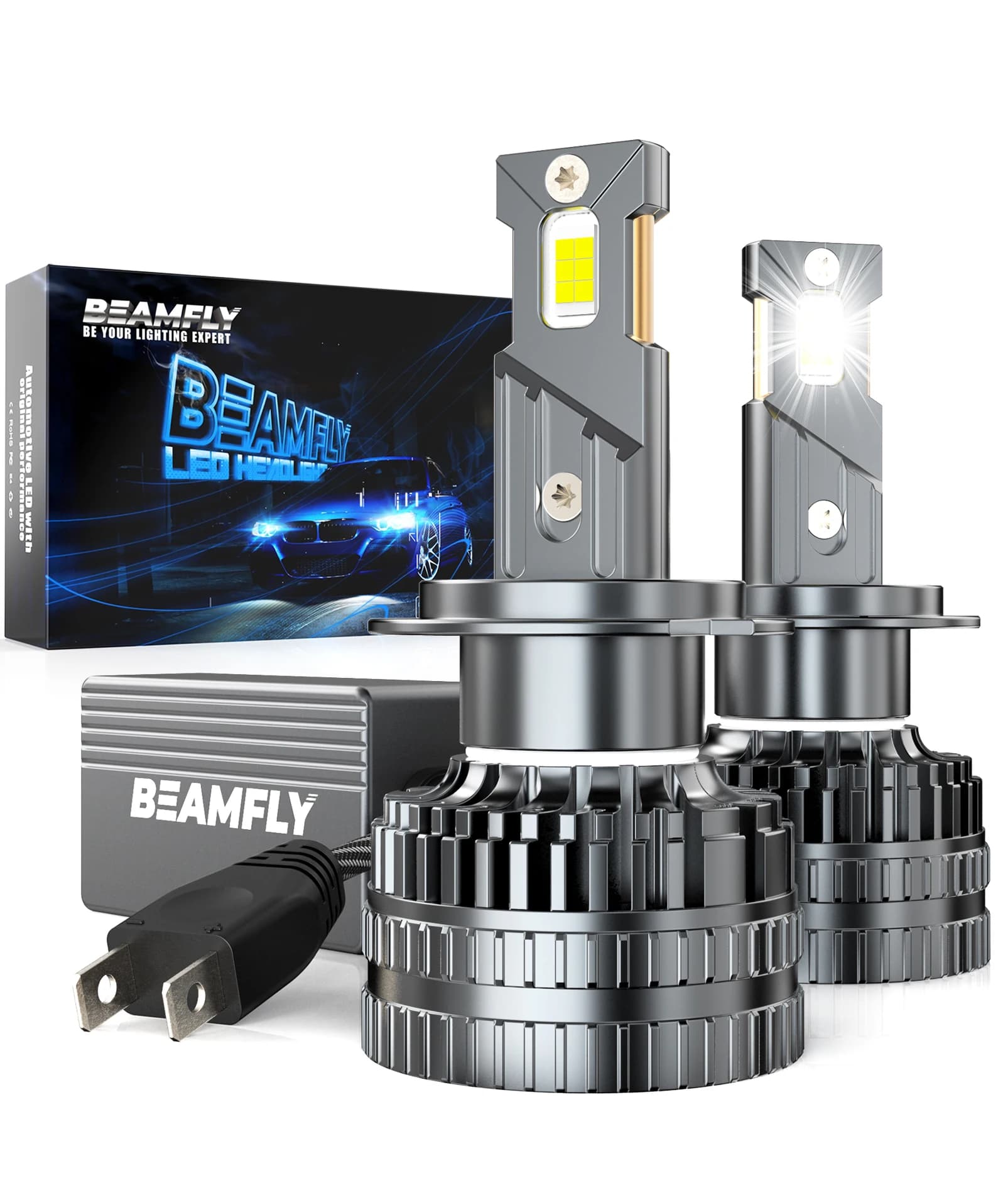 BEAMFLY H7 Led longue durée Version 130W ampoule de phare 6000K Canbus voiture 28000LM H7 Led basse