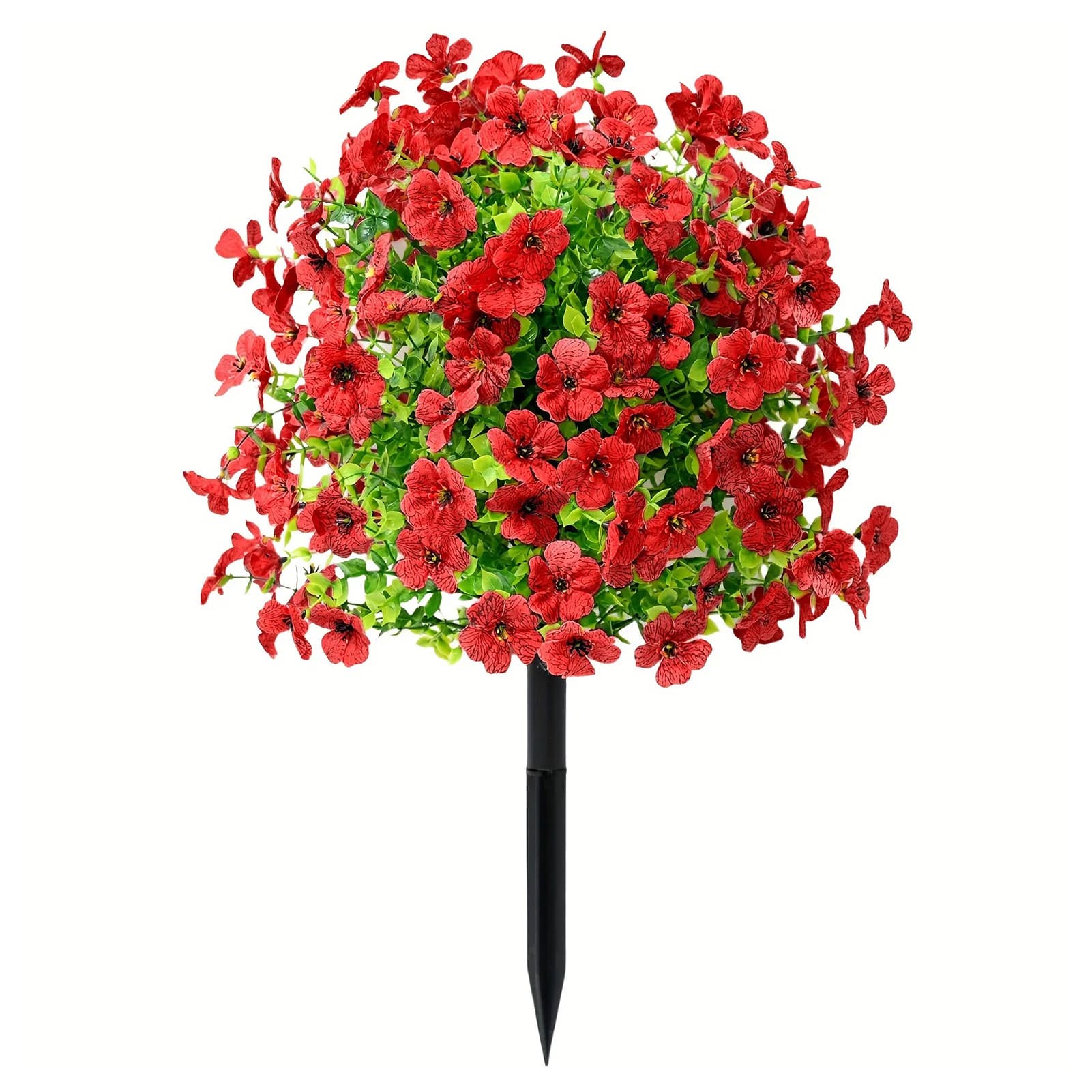 Arbres artificiels en topiaire violette avec piquet, plantes décoratives artificielles résistantes a