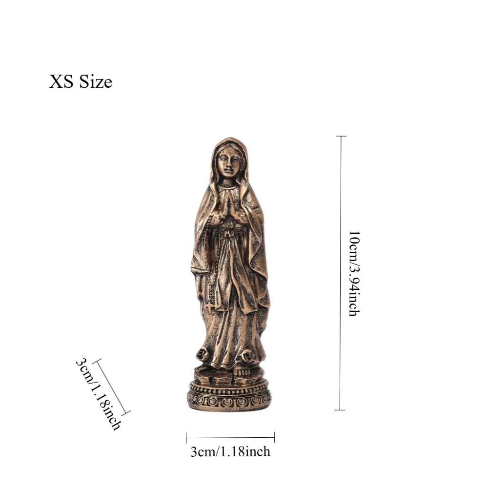 Statuette de la Vierge Marie Catholique, Figurine Religieuse Notre-Dame de Lourdes, Icône Saint, Déc