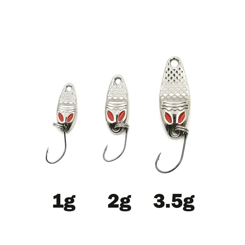 Nouveau Mini leurre de pêche 1g2g3.5g cuillère leurres métalliques Spinnerbait vairon petit poisson