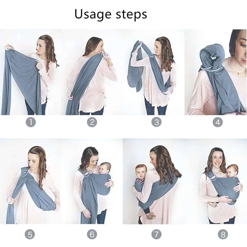 Écharpe pour bébé à Double anneau, serviette arrière pour nouveau-né, facile à sortir, sac suspendu