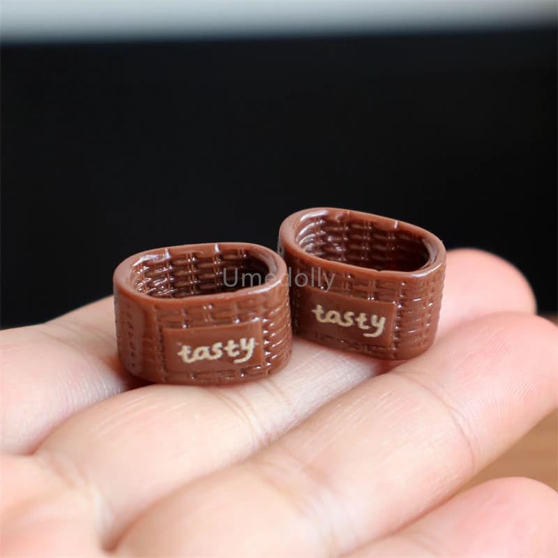 Modèle miniature de nourriture pour maison de poupée à l'échelle 1:12, mini baguette / panier de bou