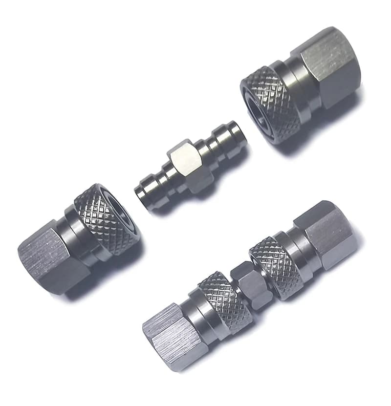 Adaptateur mâle à déconnexion rapide, en acier inoxydable, Double mâle, mamelon de remplissage 8MM,