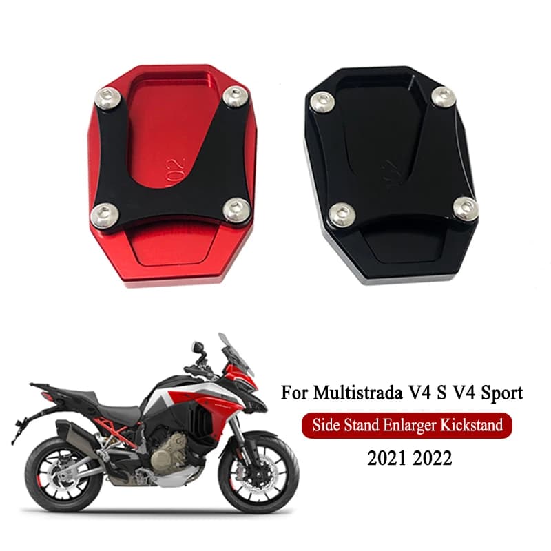 Support latéral de moto pour DucSauMultilm V4 V4S dehors 2021 2022, agrandisseur de pied, housse de