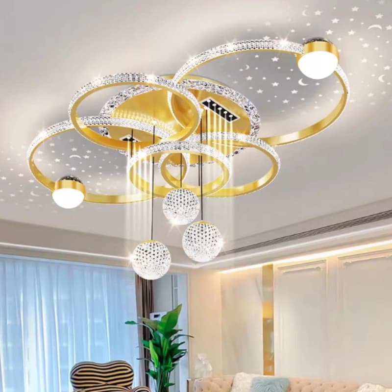 Plafond moderne à LEDs lumière pour salon décor suspension décoration intérieure plafond luxe lustre