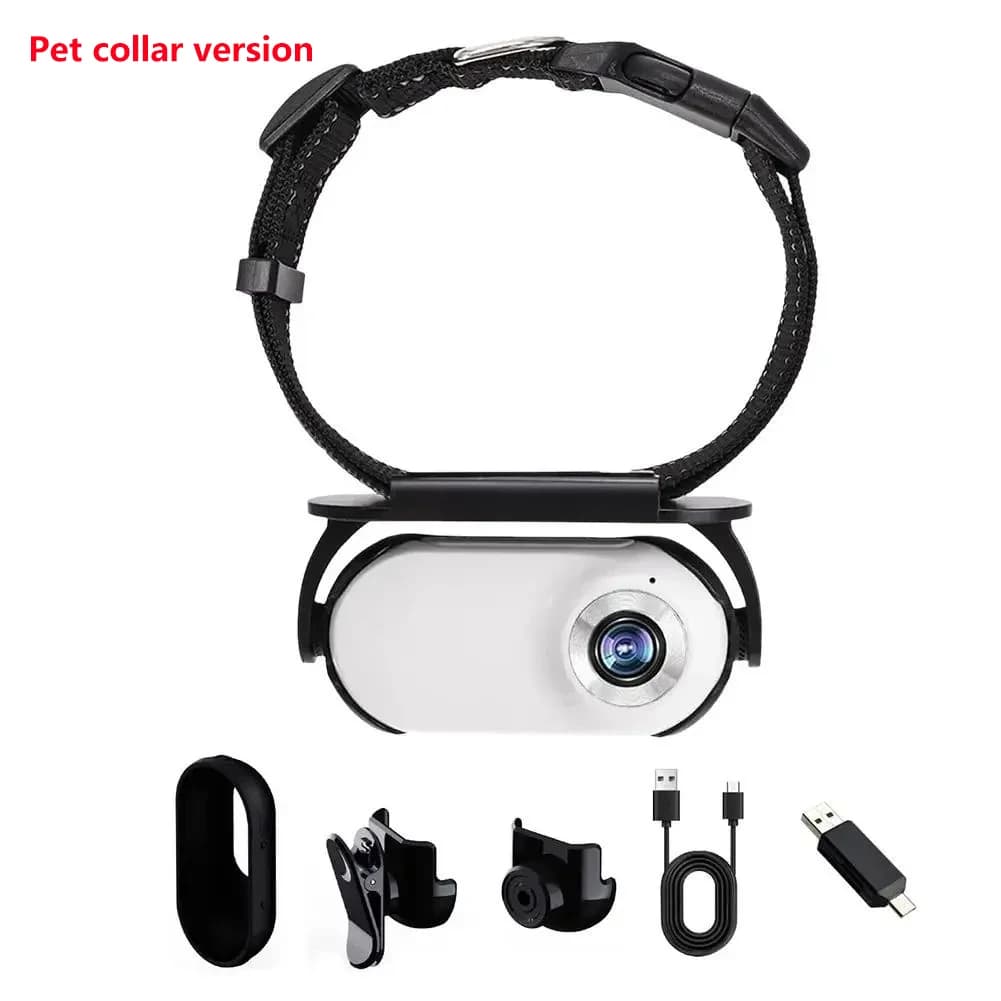Mini caméra rotative à 360 degrés pour animaux de compagnie, grand angle 120°, portable, de poche, p