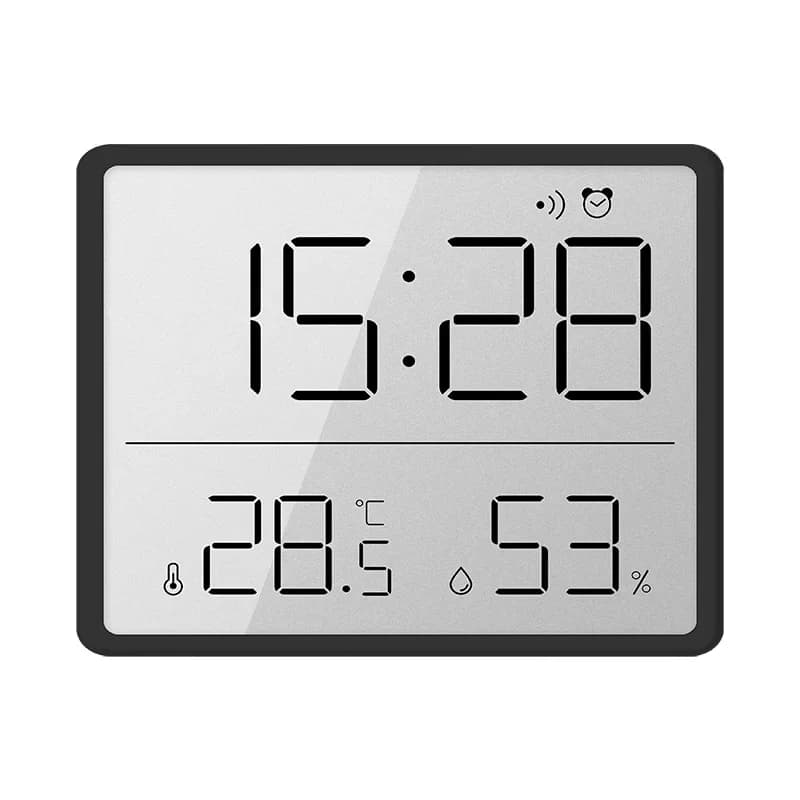 Réveil Ultra fin LCD grand écran hygromètre de température numérique réveil Simple conception magnét