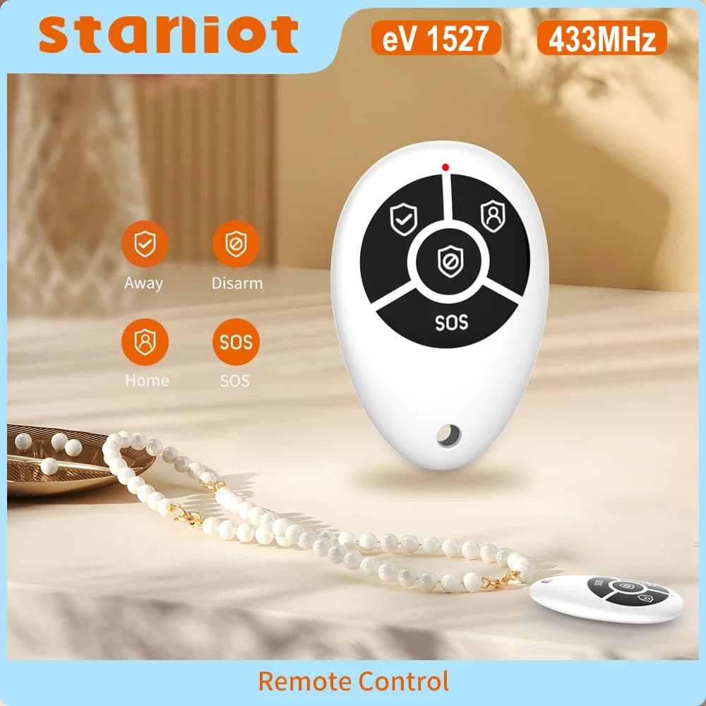Staniot-Télécommande sans fil portable 4 prédire, haute qualité, pour armer/désarmer à distance Tuya