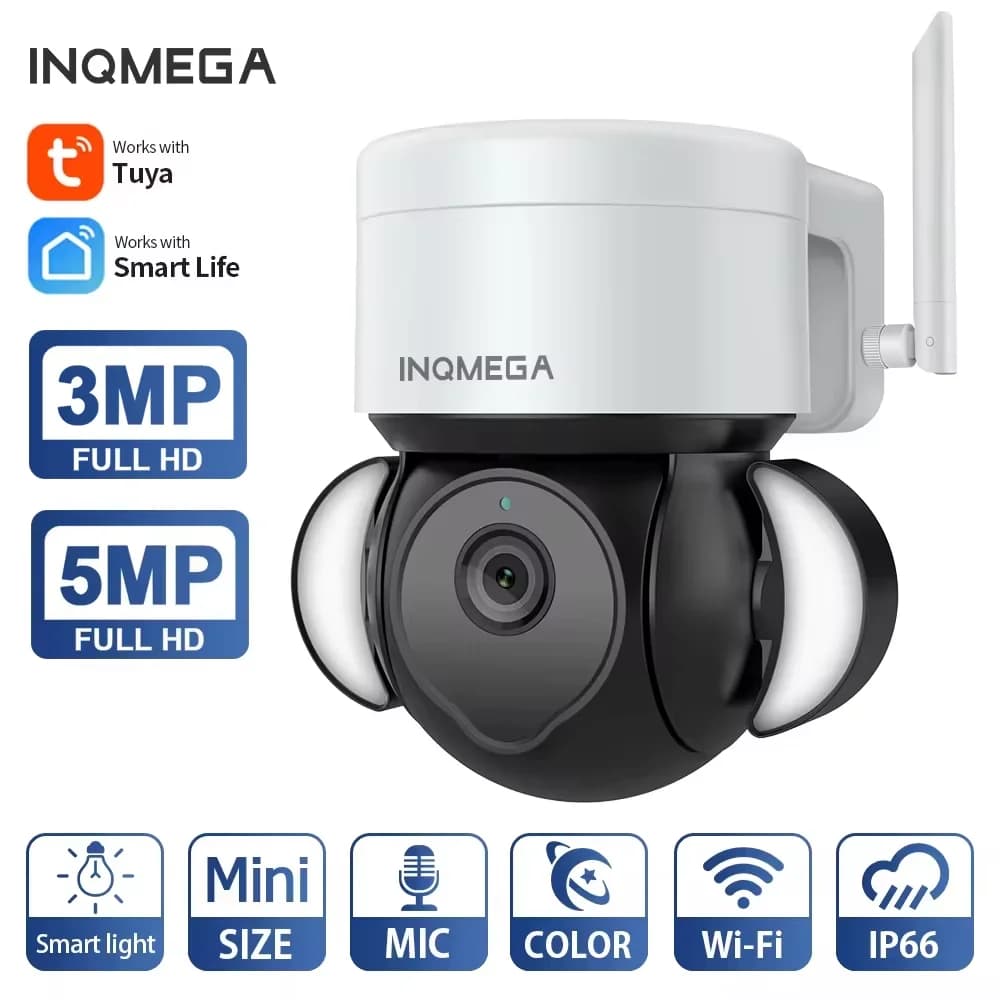 INQMEGA 5MP TUYA caméra intelligente Cloud caméra de Surveillance vidéo extérieure WIFI suivi automa