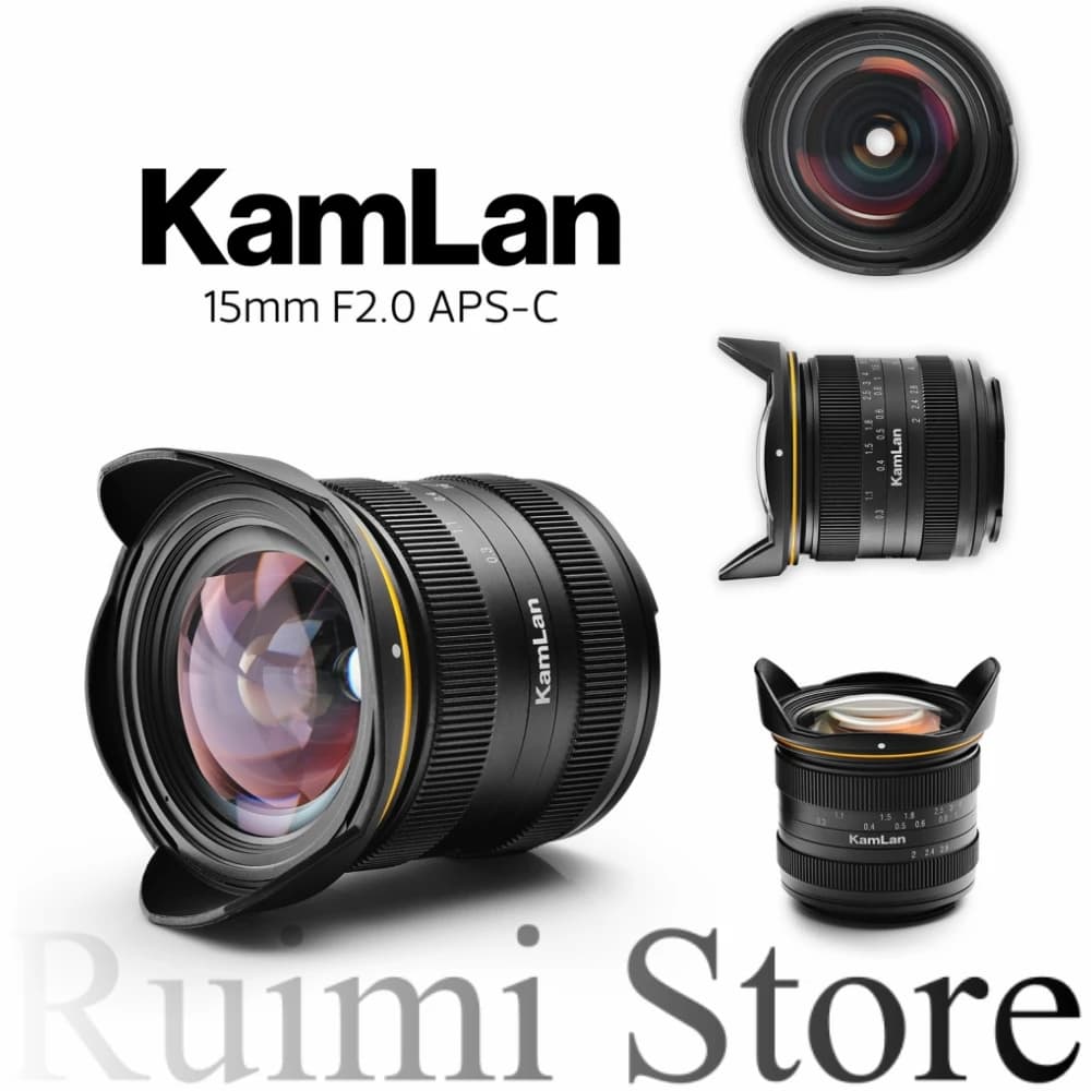 Kamlan 15mm f2.0 mise au point manuelle objectif de caméra grand angle APS-C sans miroir pour appare