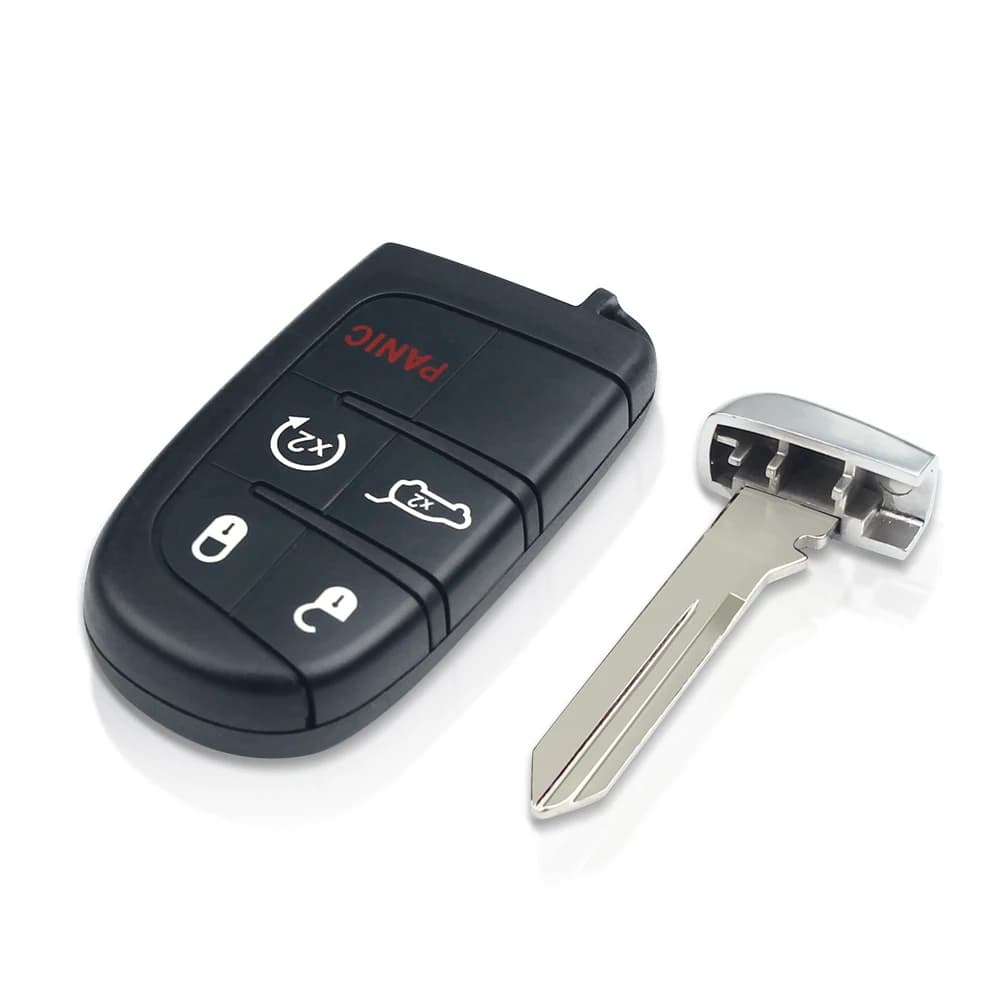 KEYYOU Remplacement Clé à distance intelligente à 5 boutons M3N 40821302 Fob 433MHz pour Jeep Gran
