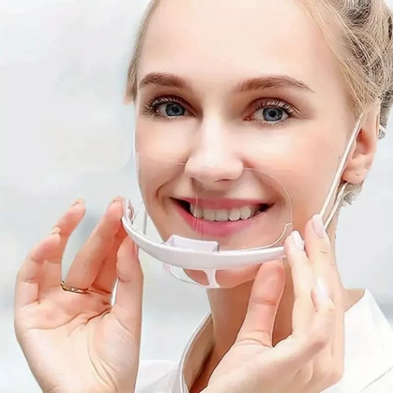 Masque transparent de protection sanitaire contre la poussière, protection qualifiée ale ouverte en